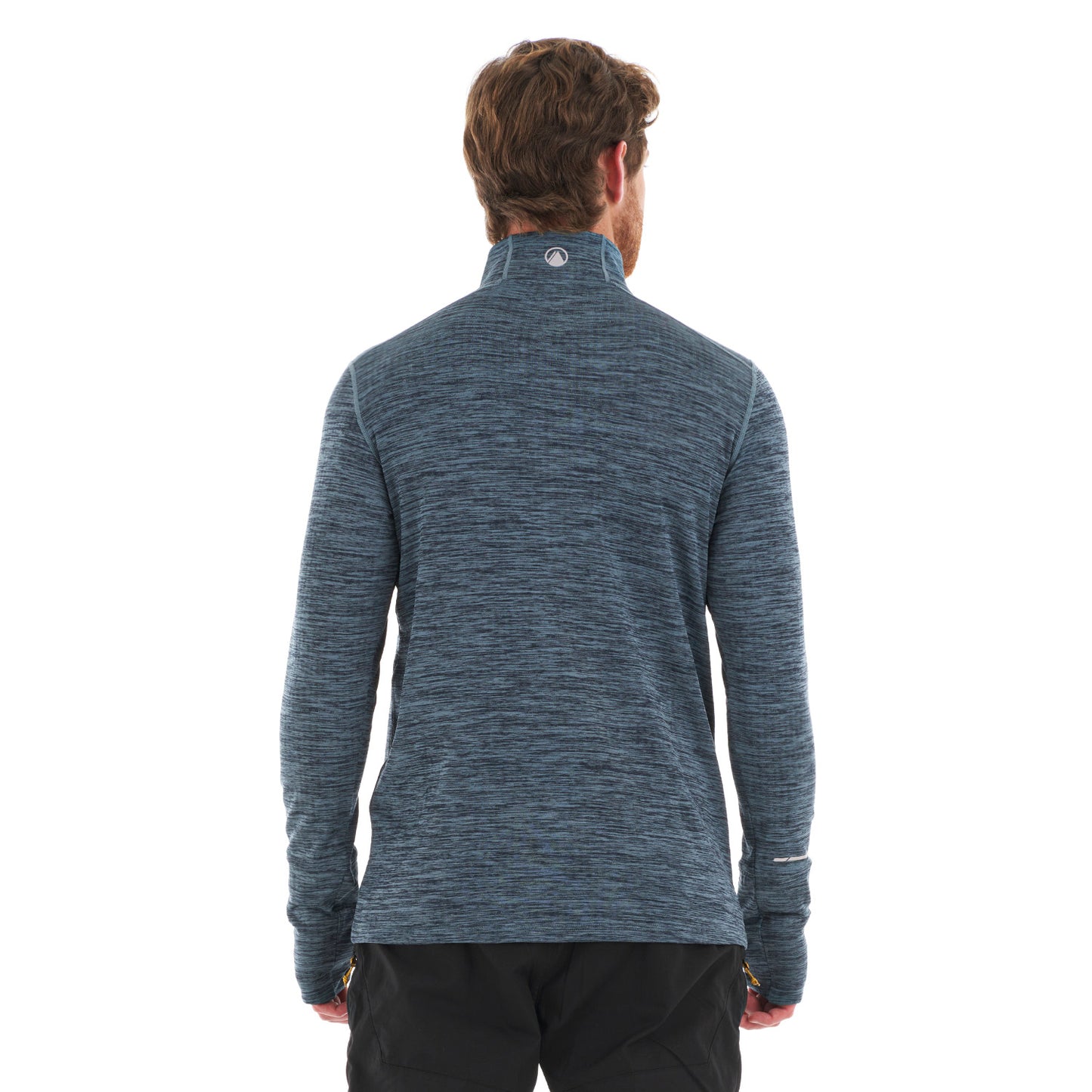 Poleron Hombre Just Move Nano-F 14 Zip Azul Grisaceo Lippi