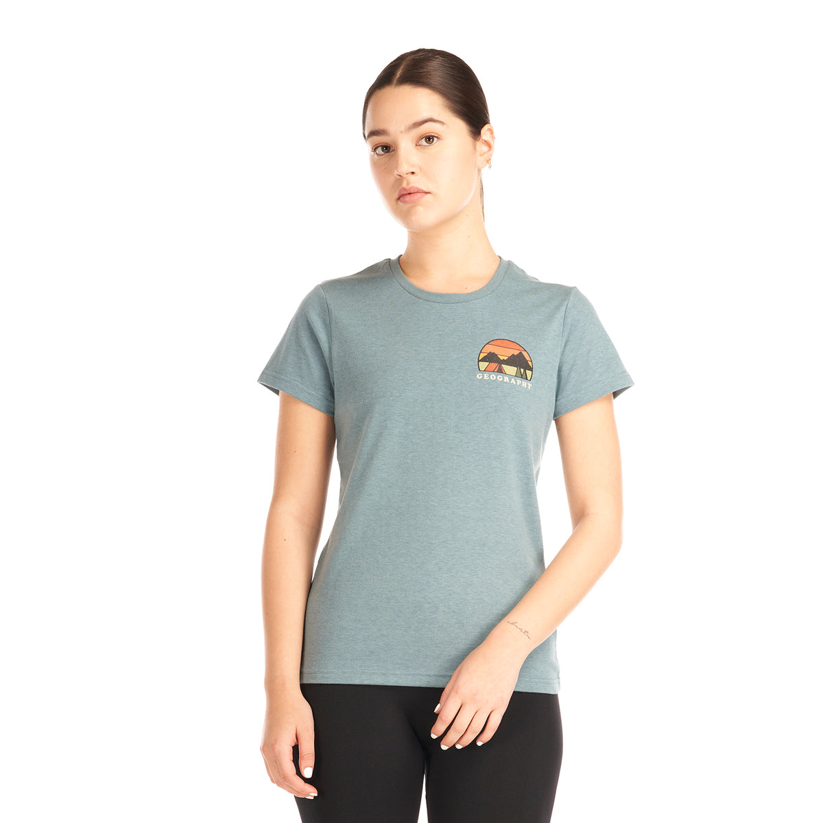 Polera Mujer Liquen Azul Melange Geography