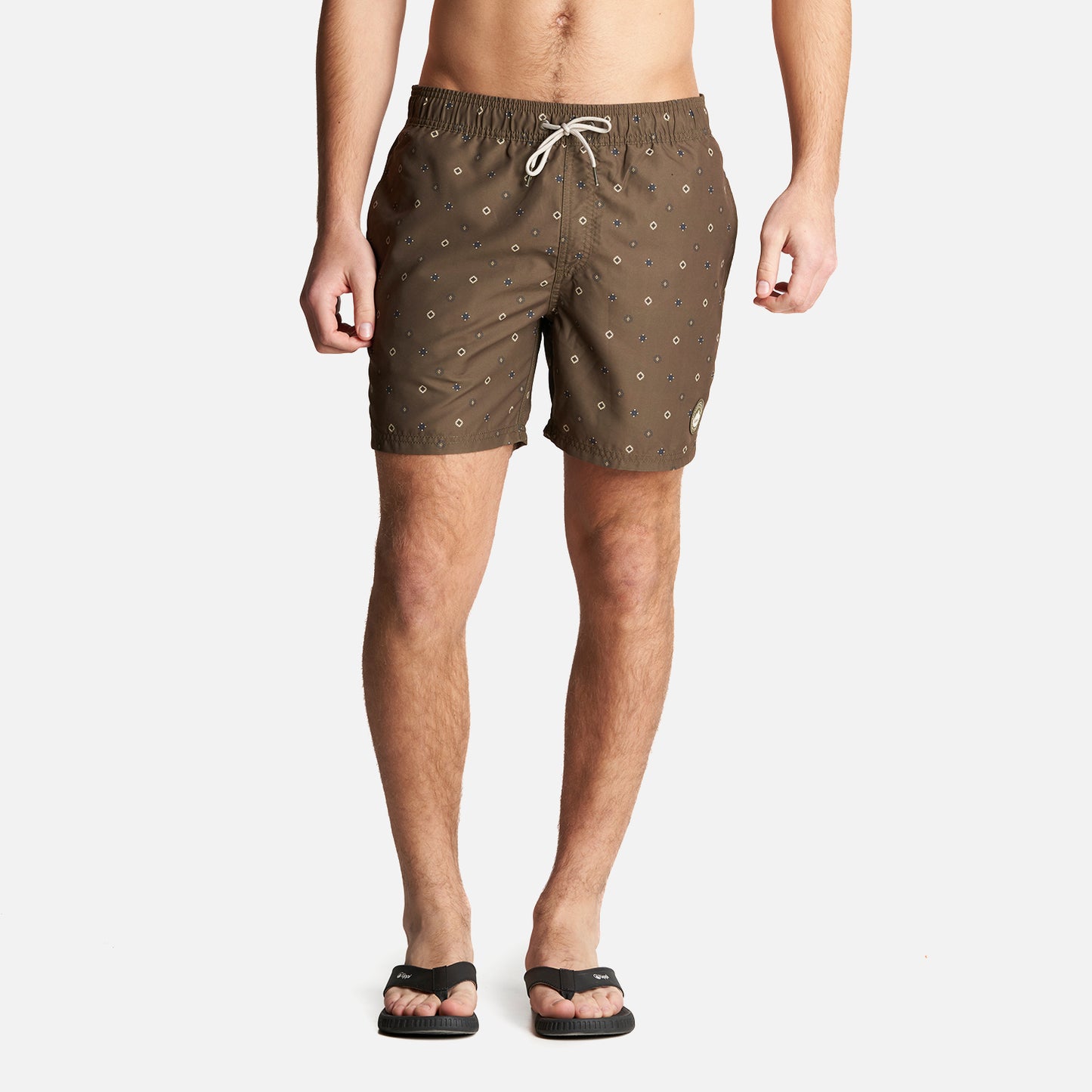 Traje de Baño Hombre Aqua Swimwear Full Print Oliva Oscuro Lippi