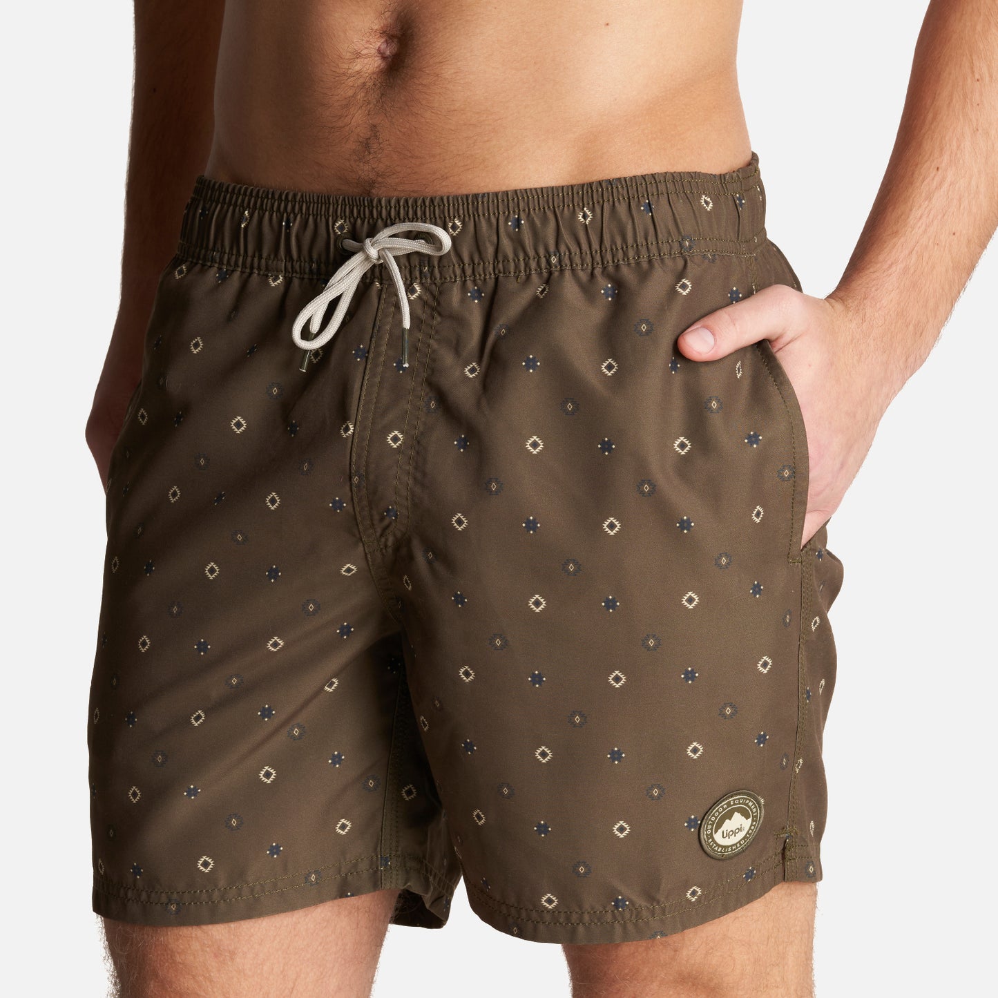 Traje de Baño Hombre Aqua Swimwear Full Print Oliva Oscuro Lippi