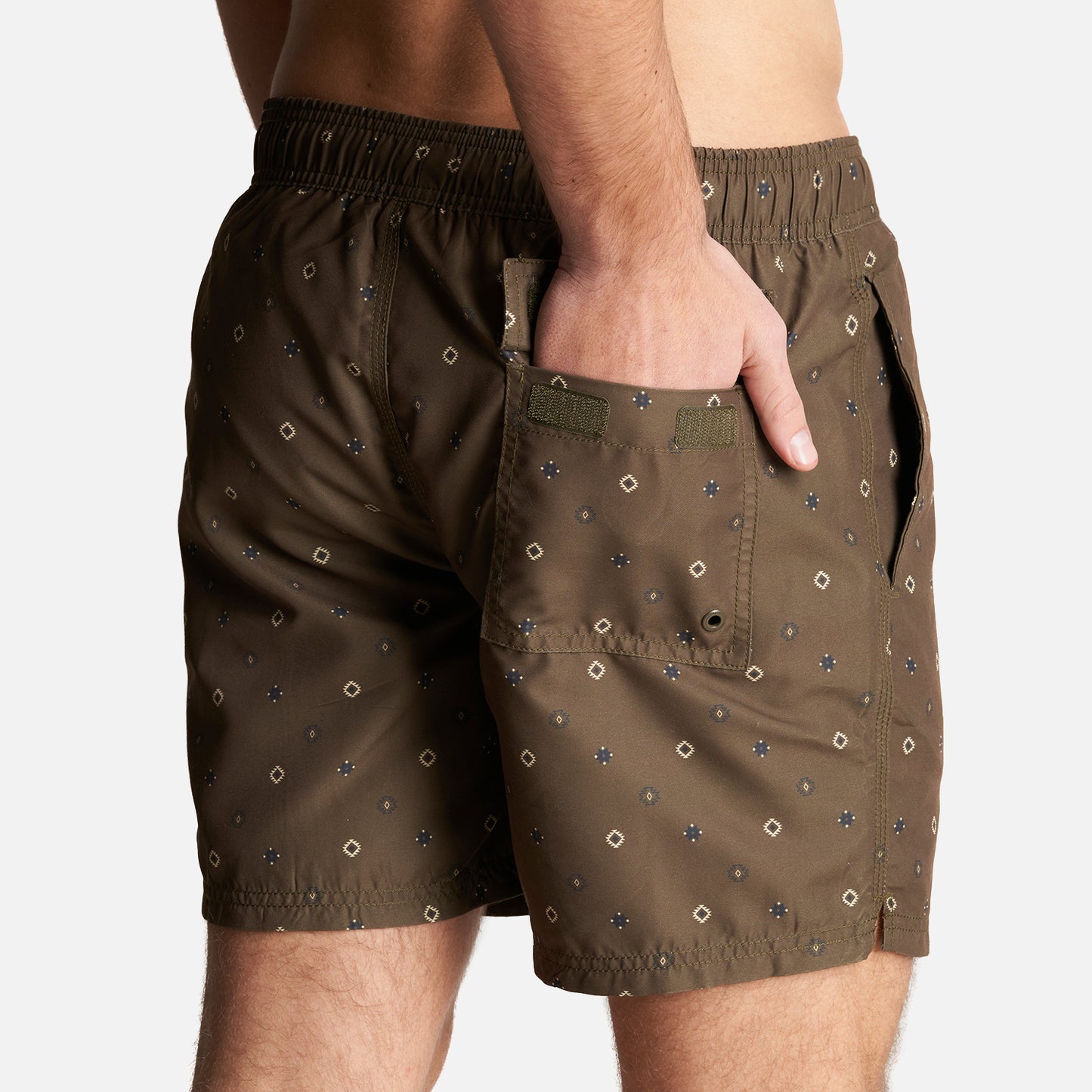 Traje de Baño Hombre Aqua Swimwear Full Print Oliva Oscuro Lippi
