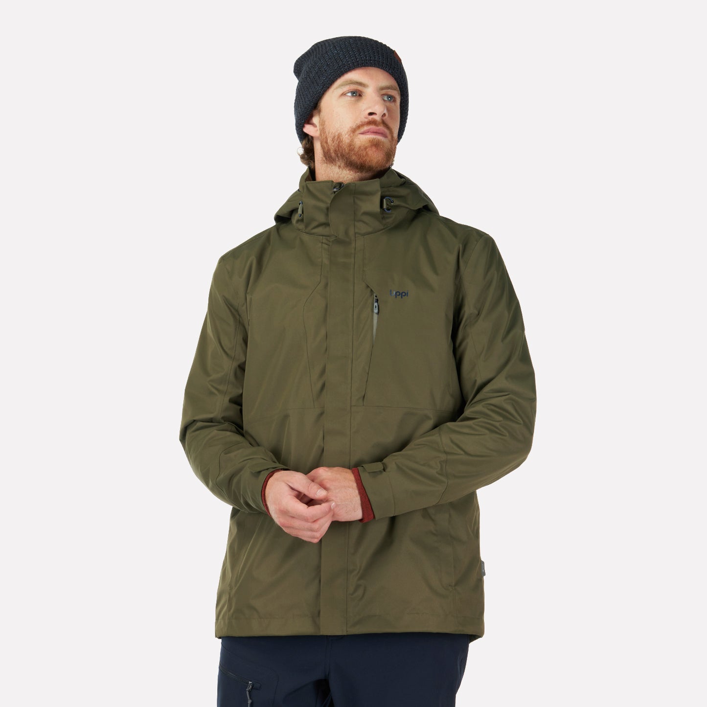 Chaqueta Hombre Tres Cruces Fusion-3 Hoody Jacket Oliva Oscuro Lippi