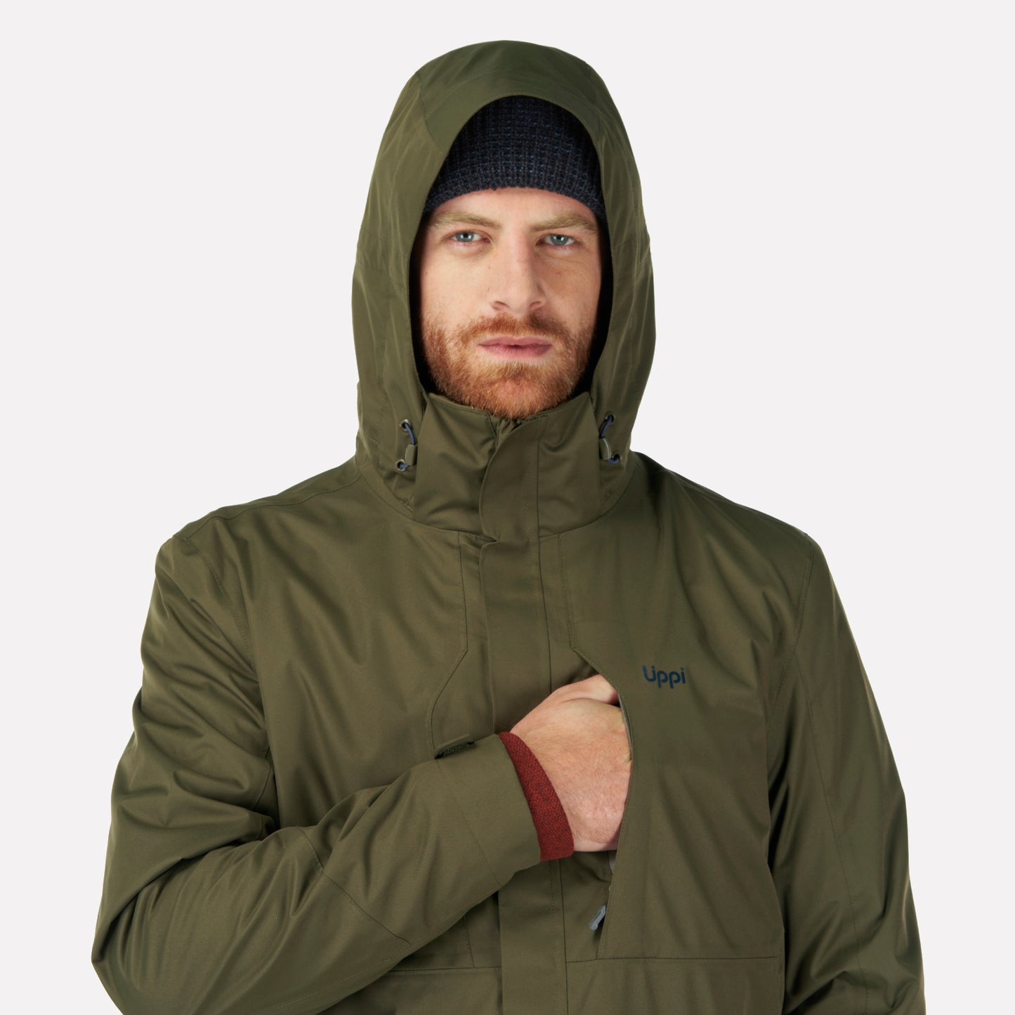 Chaqueta Hombre Tres Cruces Fusion-3 Hoody Jacket Oliva Oscuro Lippi