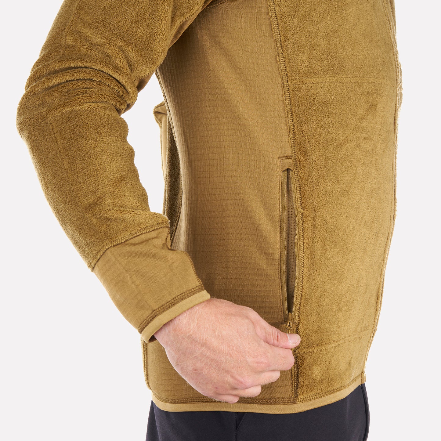 Poleron Hombre Numan Shaggy-Pro Jacket Cafe Pardo Lippi