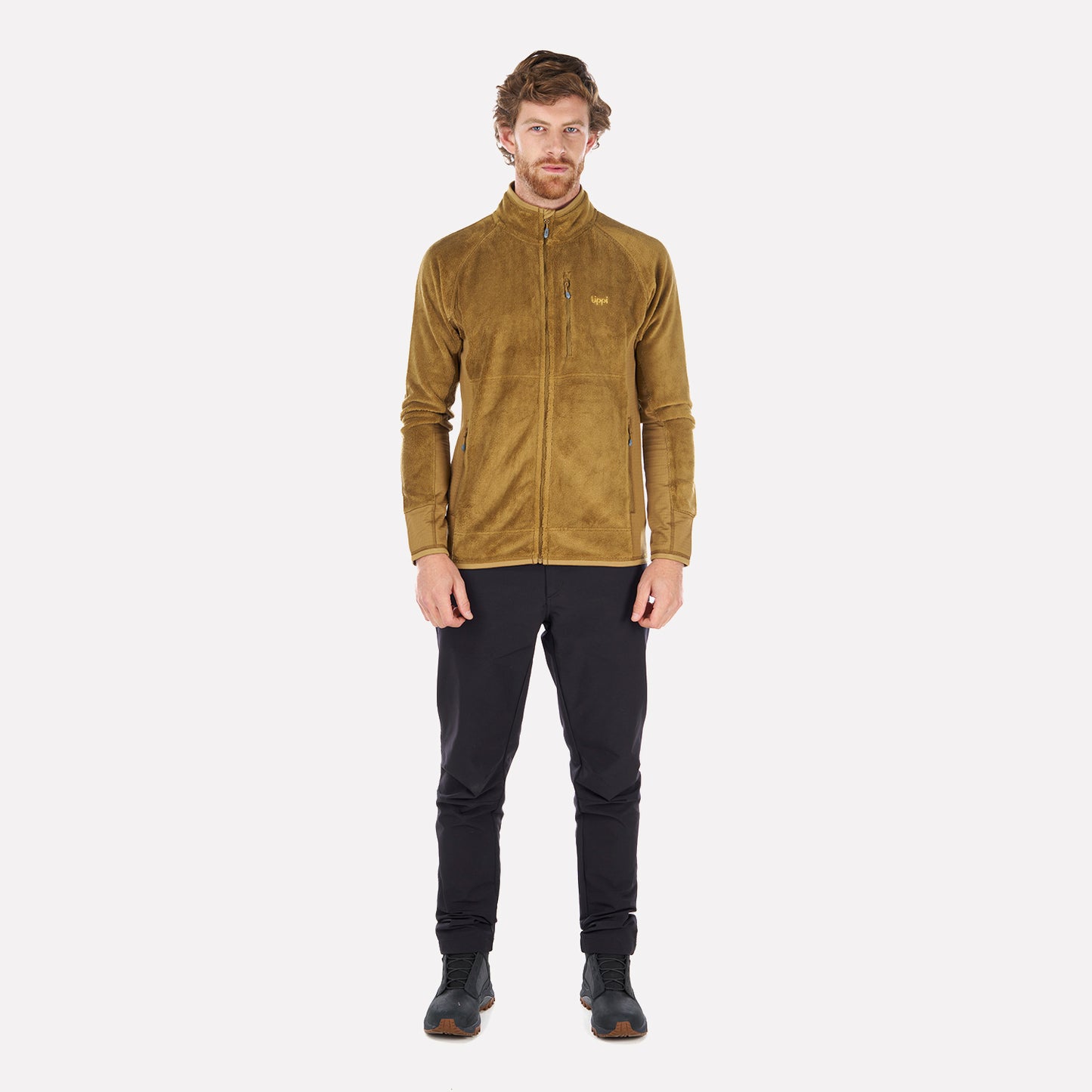 Poleron Hombre Numan Shaggy-Pro Jacket Cafe Pardo Lippi