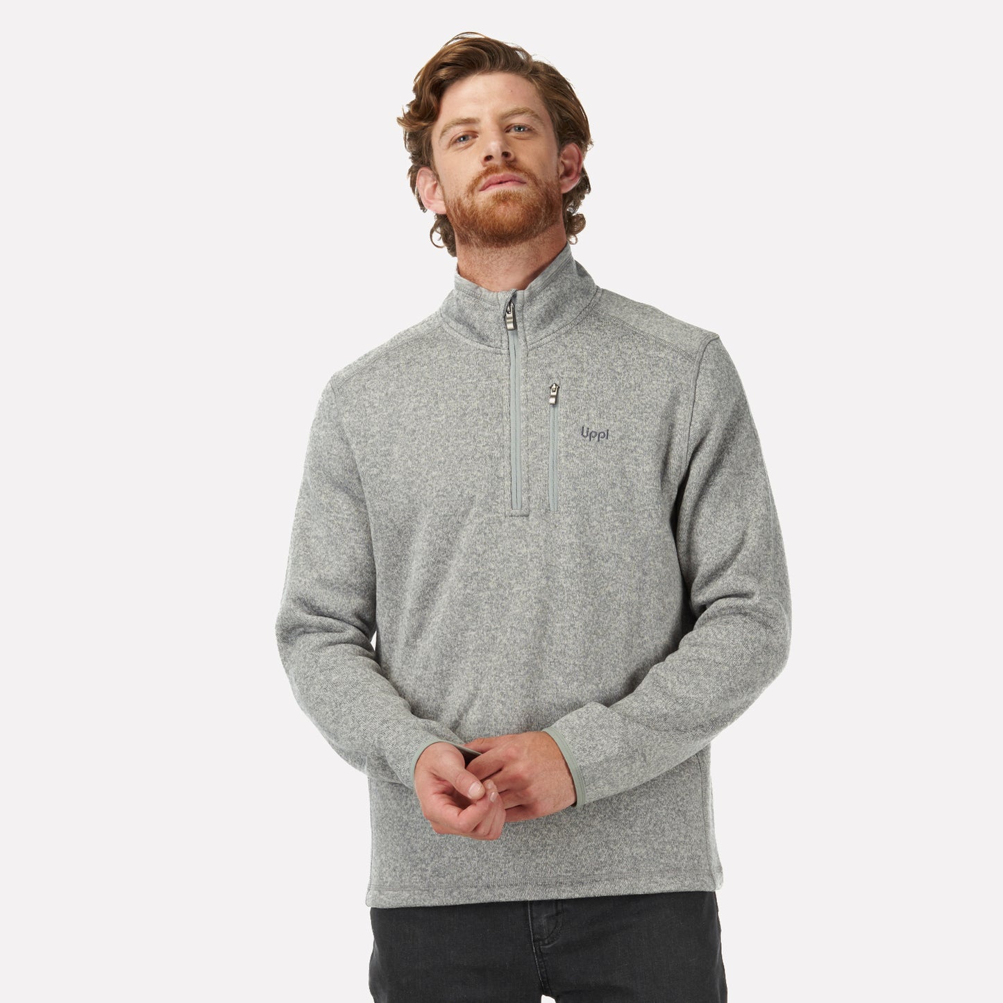Poleron Hombre Coronado Therm-Pro Pullover Melange Gris Medio Lippi