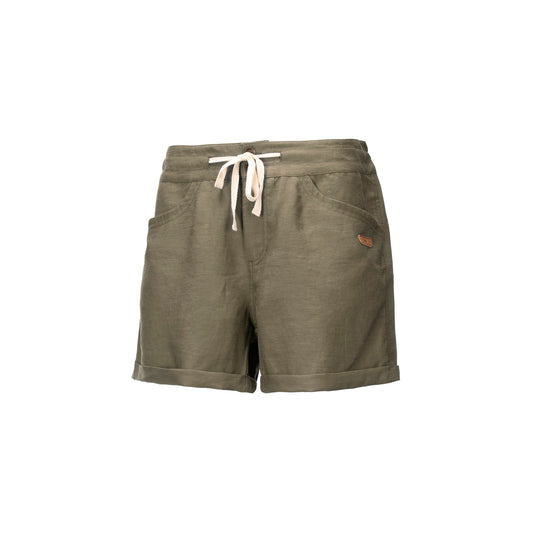 Short Mujer Lino Shorts Verde Mate Lippi