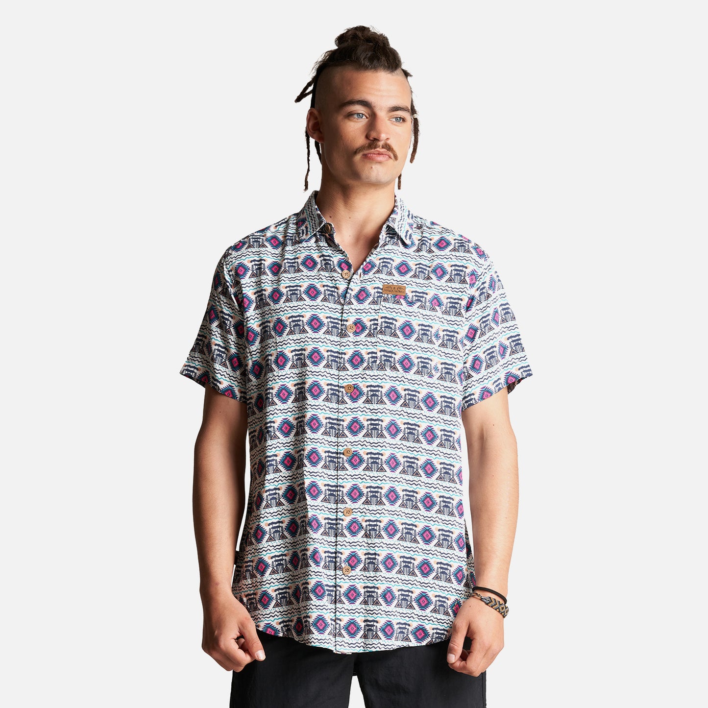 Camisa Hombre Aflora Full Print Blanco Haka Honu