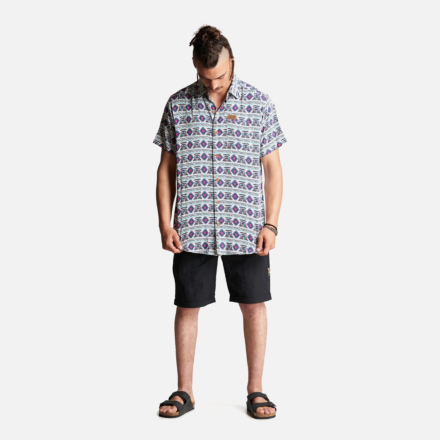 Camisa Hombre Aflora Full Print Blanco Haka Honu