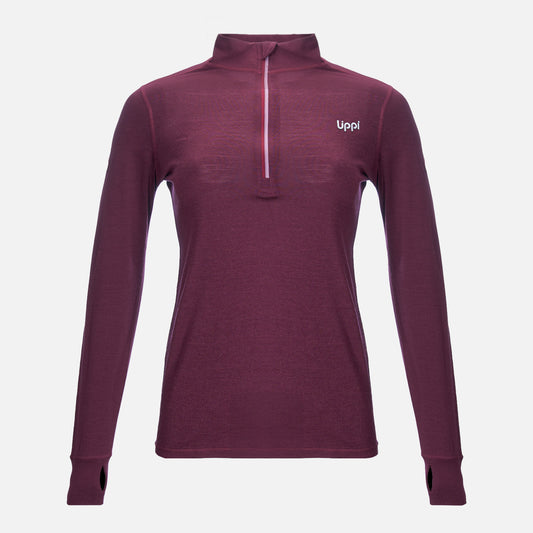 Primera Capa Mujer Skintec 3000 1/4 Zip Vino Lippi