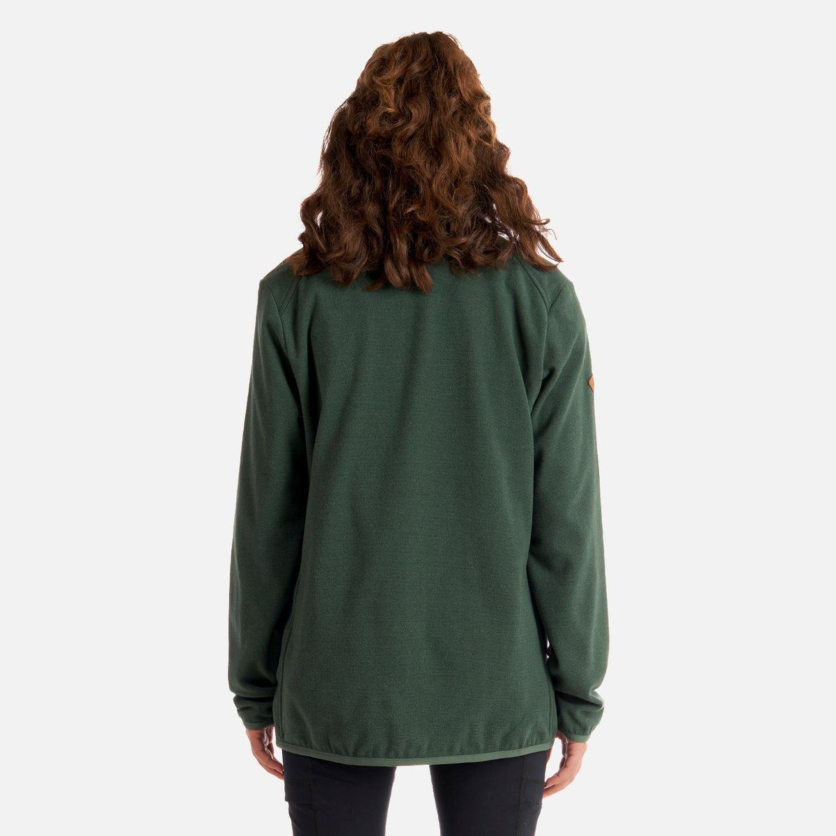 Poleron Teen Girl Stripes Nano-F Full Zip Verde Grisaceo Lippi
