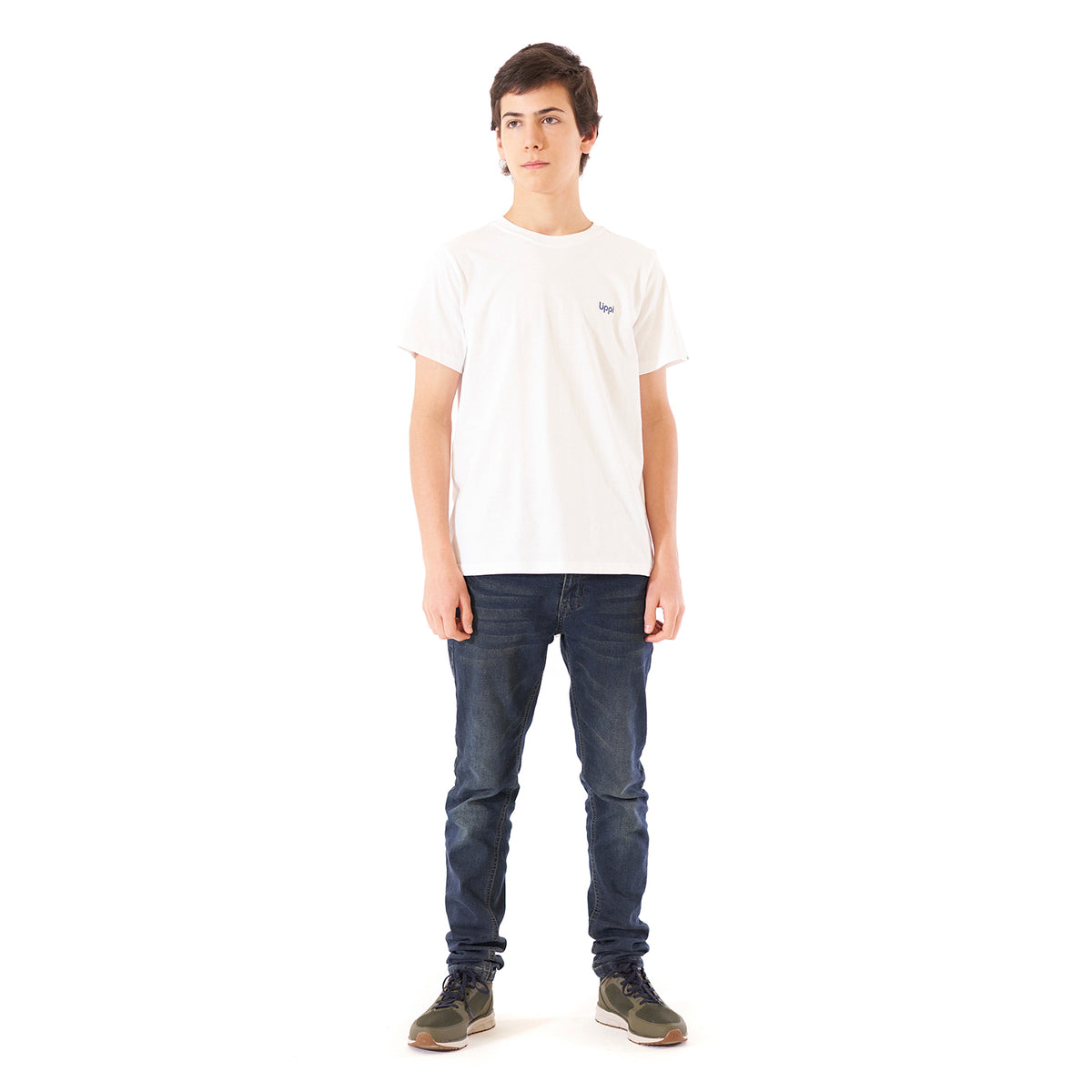 Polera Teen Boy Mountain UV-Stop T-Shirt Blanco Lippi