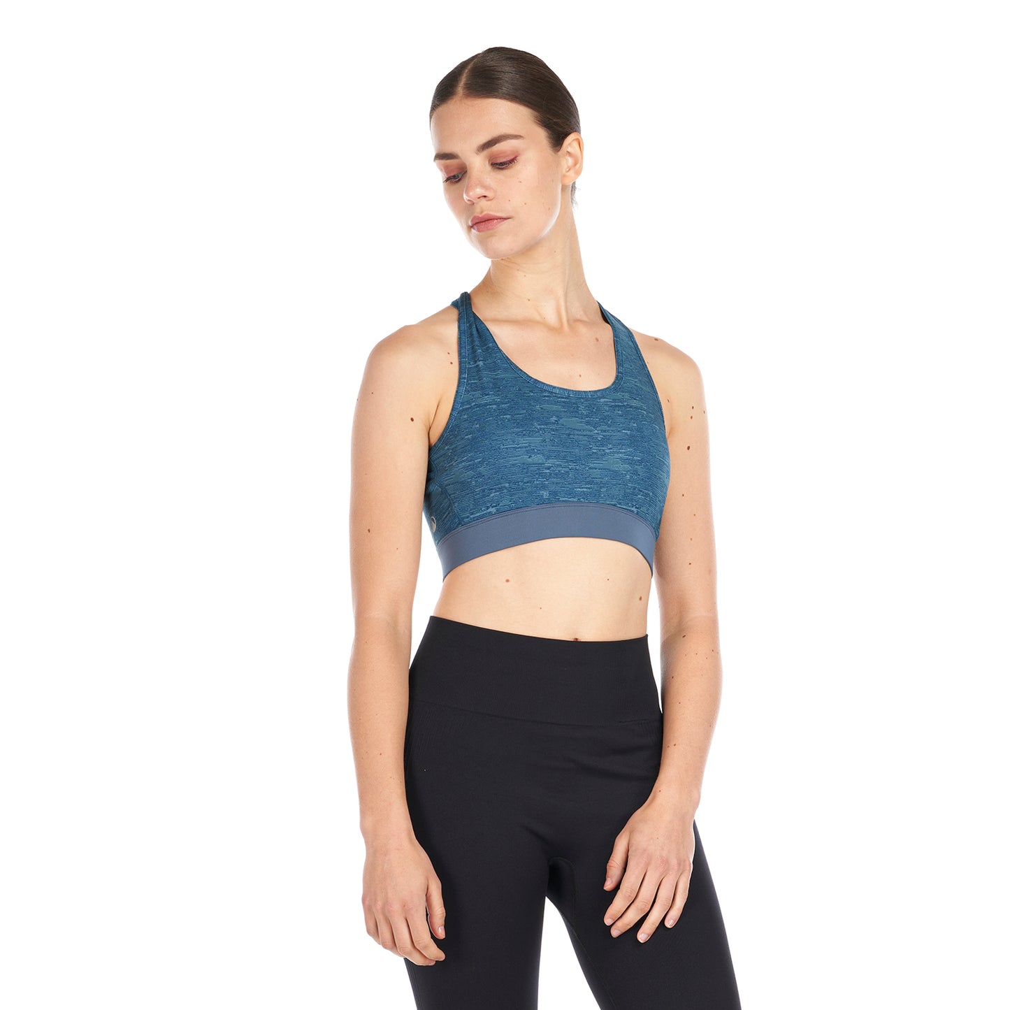 Peto Mujer In-Motion Crossback Bra Melange Celeste Lippi