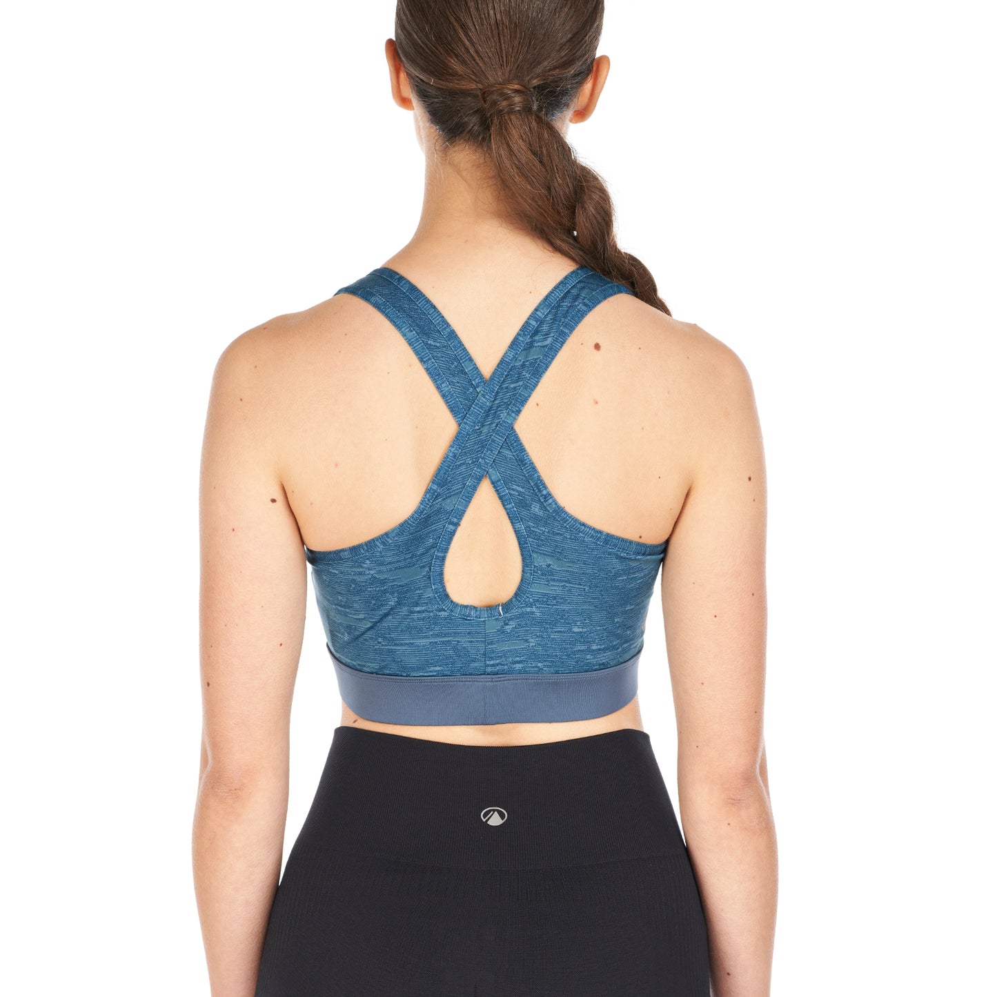 Peto Mujer In-Motion Crossback Bra Melange Celeste Lippi