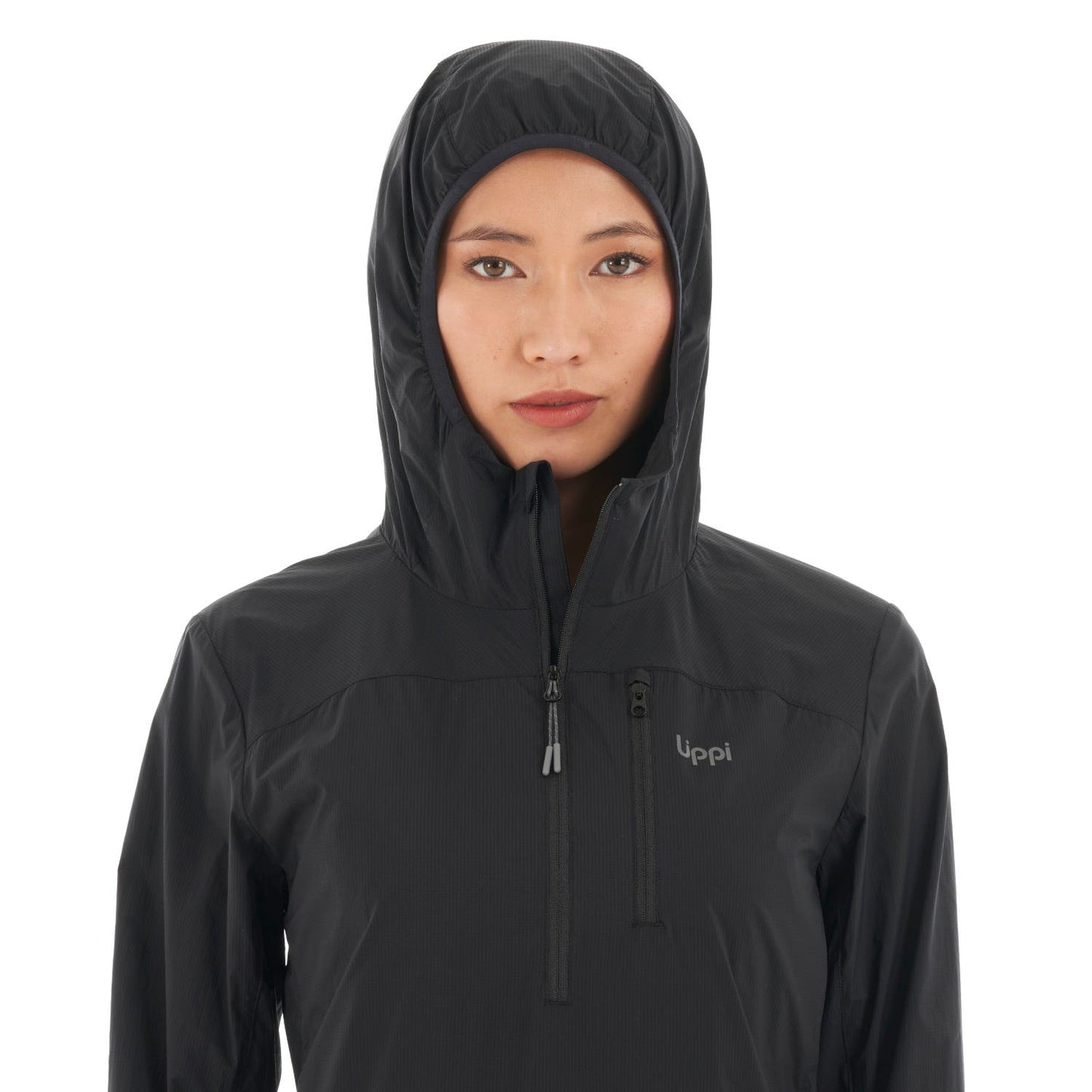 Chaqueta Mujer Spry WindBreaker 14 Zip Hoody Jacket Negro Lippi