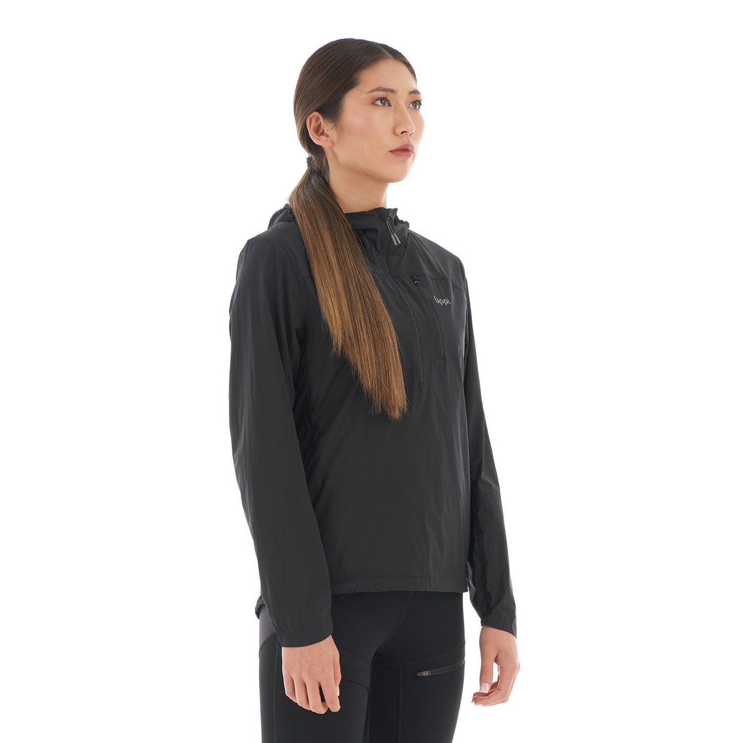 Chaqueta Mujer Spry WindBreaker 14 Zip Hoody Jacket Negro Lippi