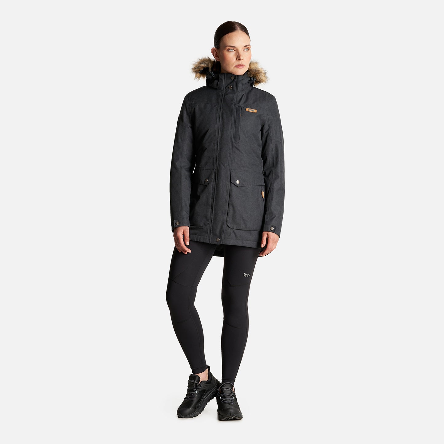 Chaqueta Mujer Roble B-Dry Hoody Jacket Negro Lippi