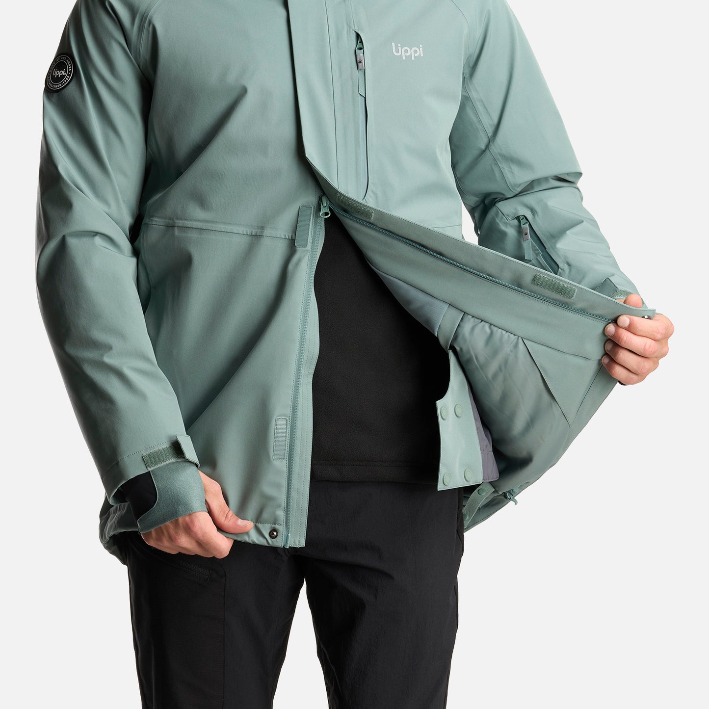 Chaqueta Hombre Andes B-Dry Hoody Jacket Jade Oscuro Lippi