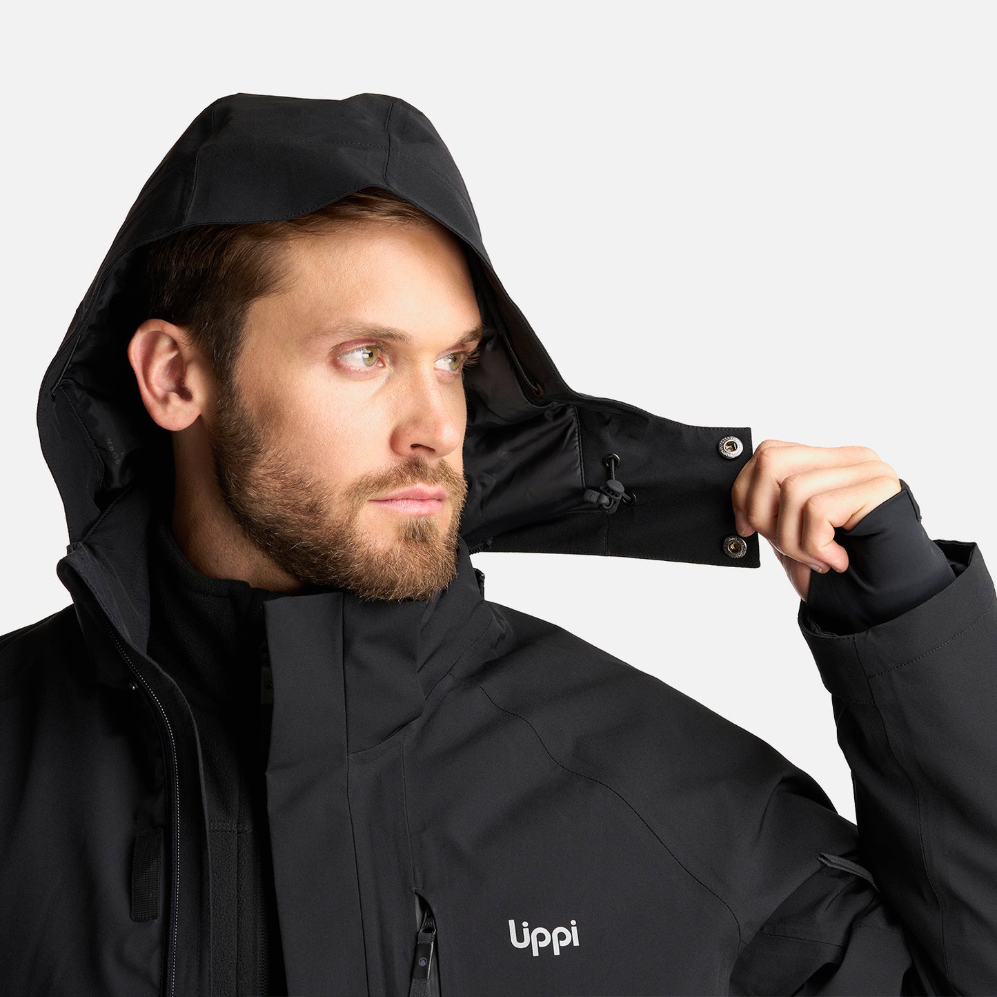 Chaqueta Hombre Andes B-Dry Hoody Jacket Negro Lippi