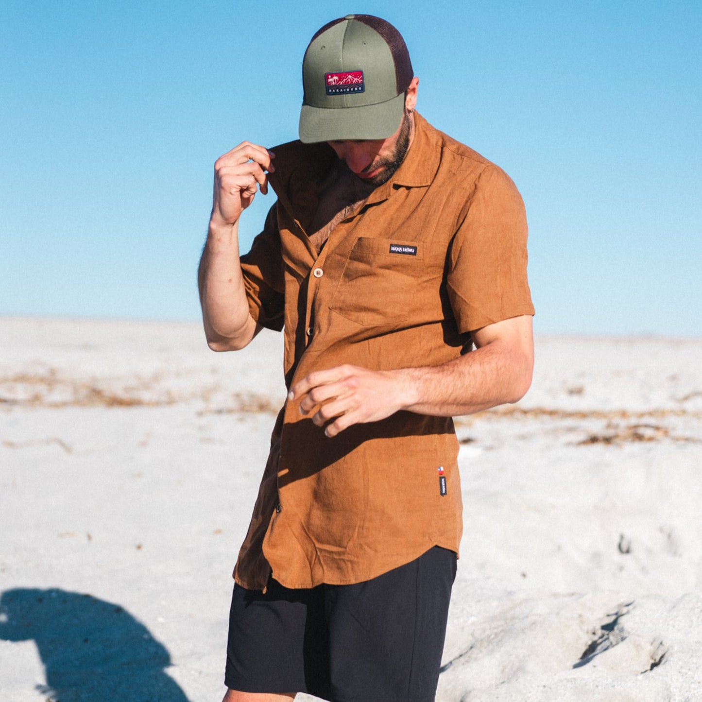 Camisa Hombre Linaje Mostaza Haka Honu