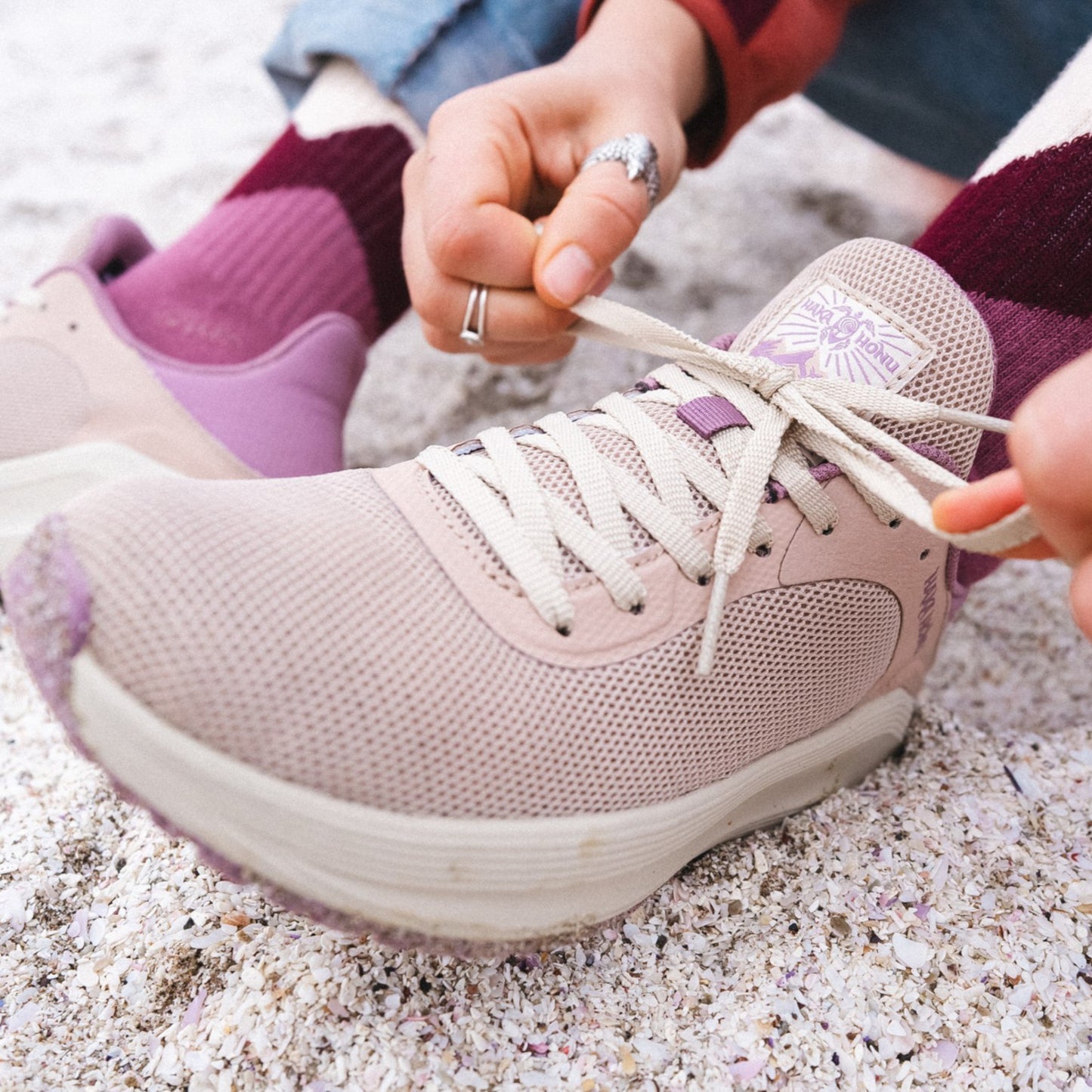 Zapatilla Mujer Escala Beige Haka Honu