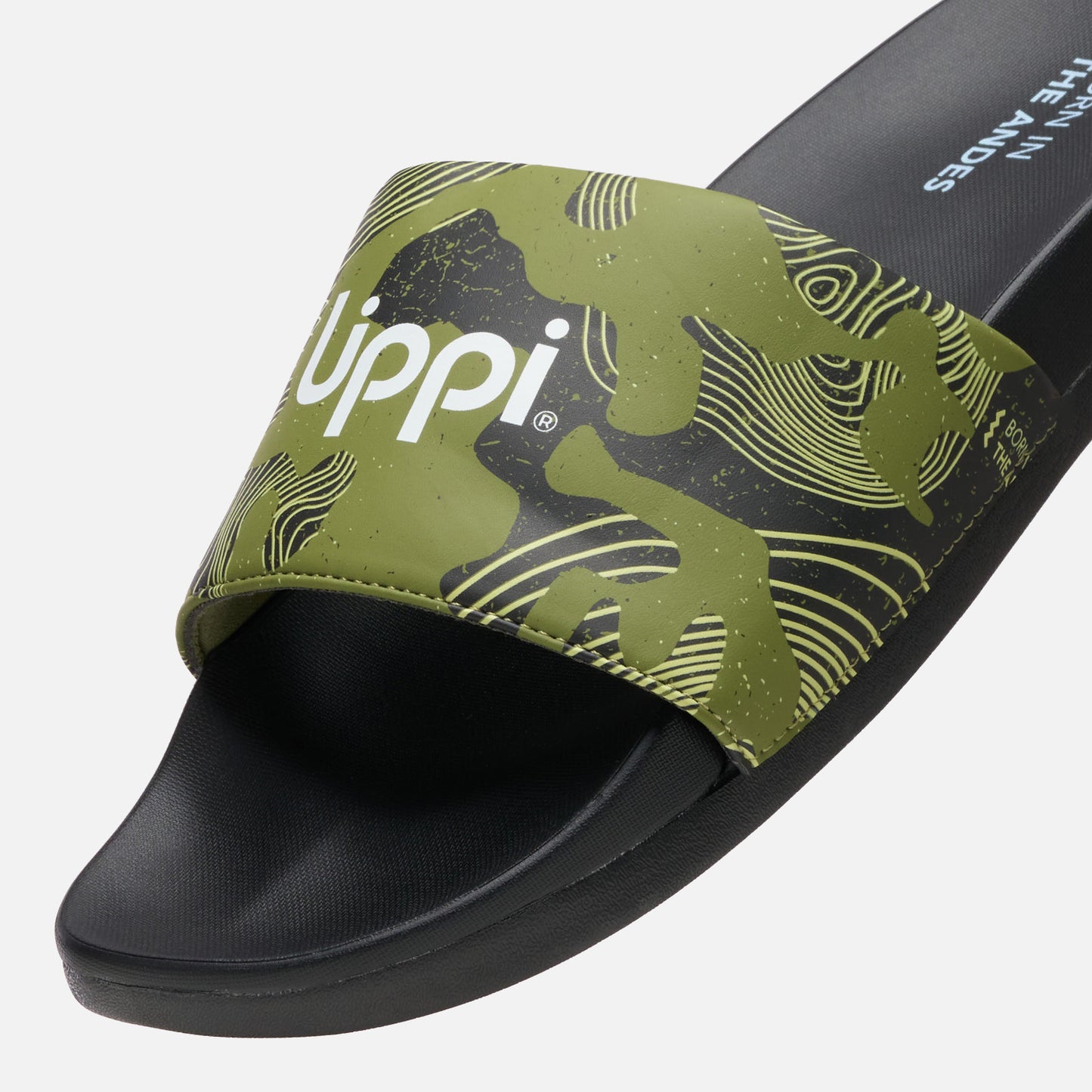 Sandalia Hombre Insigne Slide Print Verde Lippi