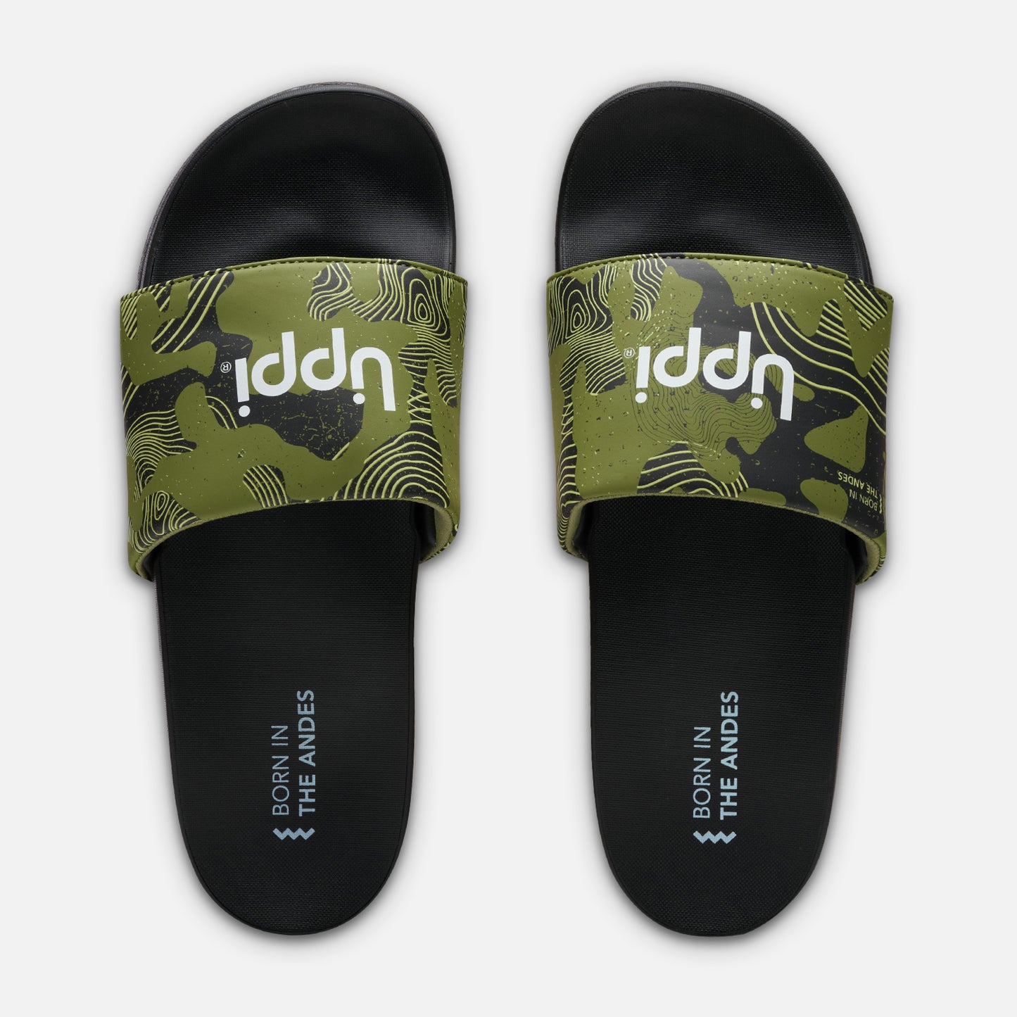 Sandalia Hombre Insigne Slide Print Verde Lippi