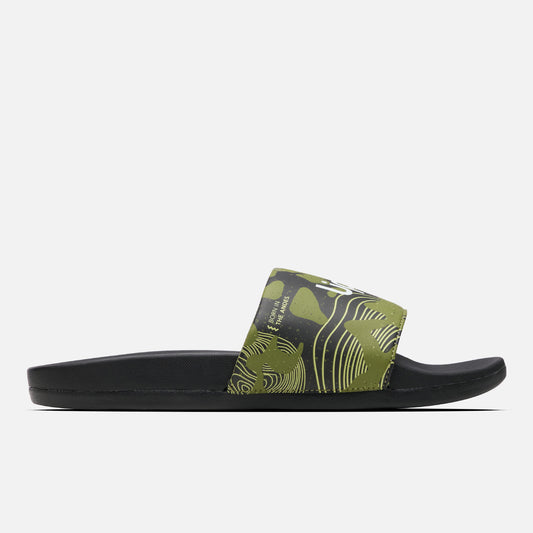 Sandalia Hombre Insigne Slide Print Verde Lippi