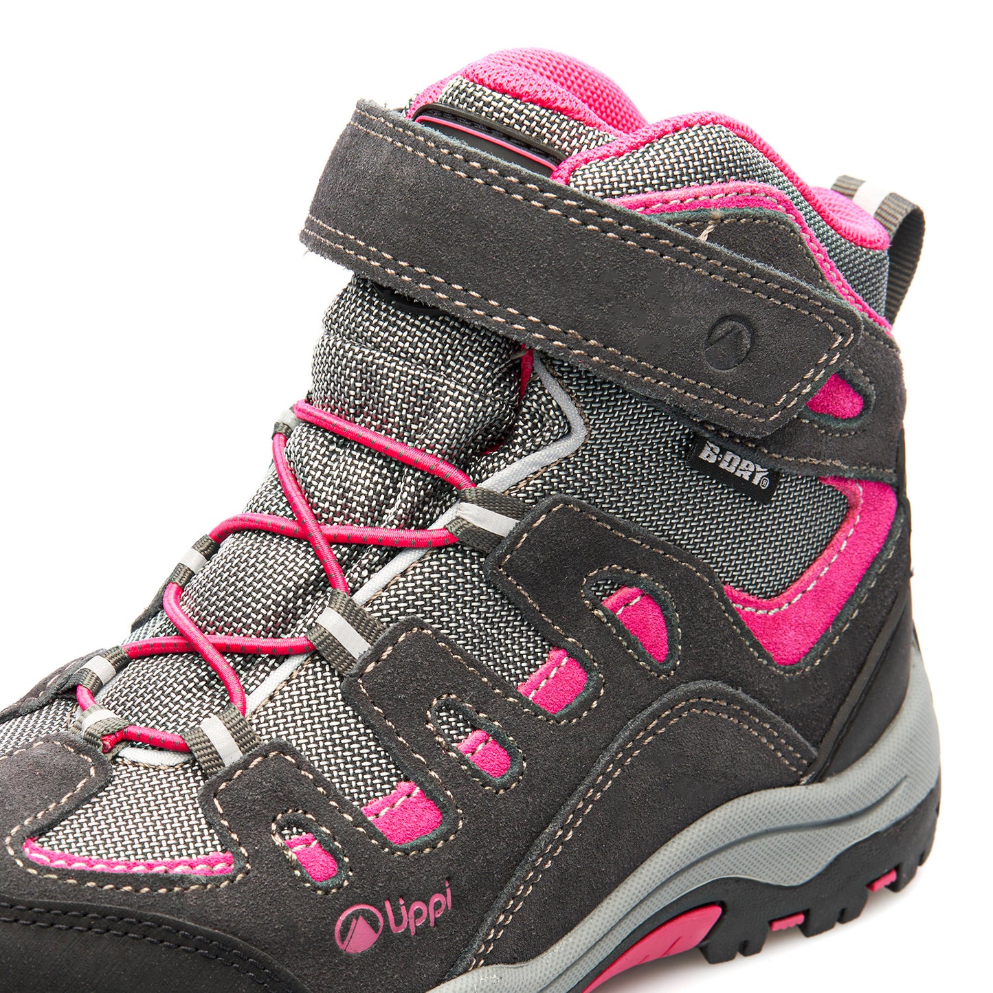 Botín Mujer Puelo Cs Hi Velcro Gris / Fucsia Lippi