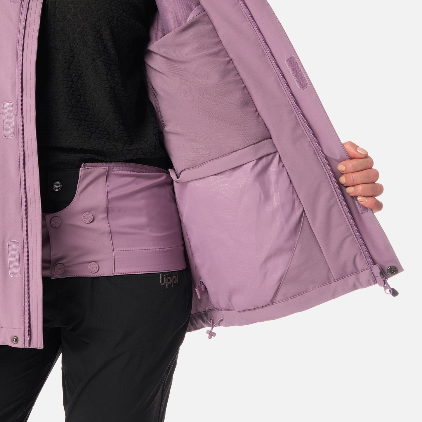 Chaqueta Mujer Andes B-Dry Hoody Jacket Purpura Claro Lippi
