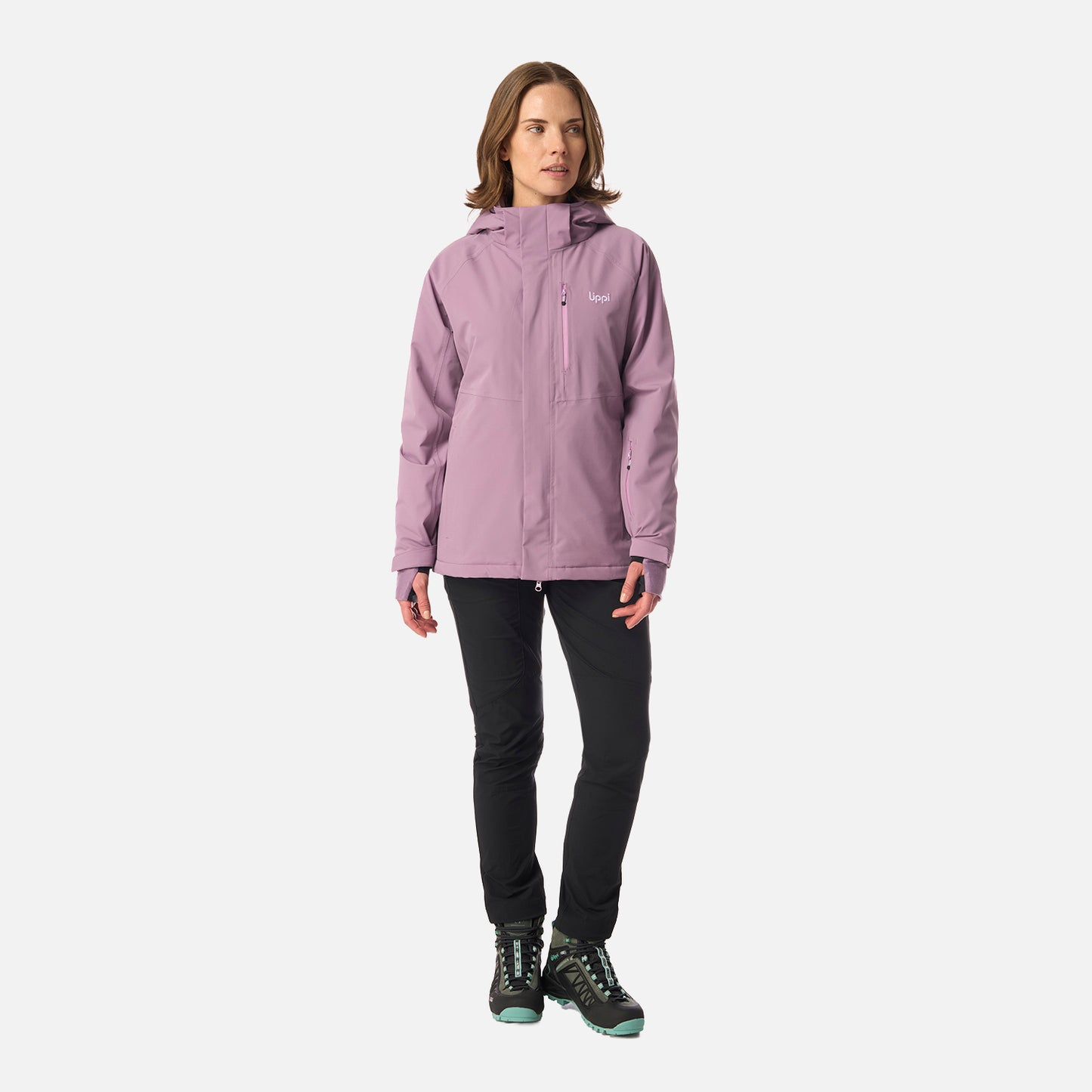 Chaqueta Mujer Andes B-Dry Hoody Jacket Purpura Claro Lippi