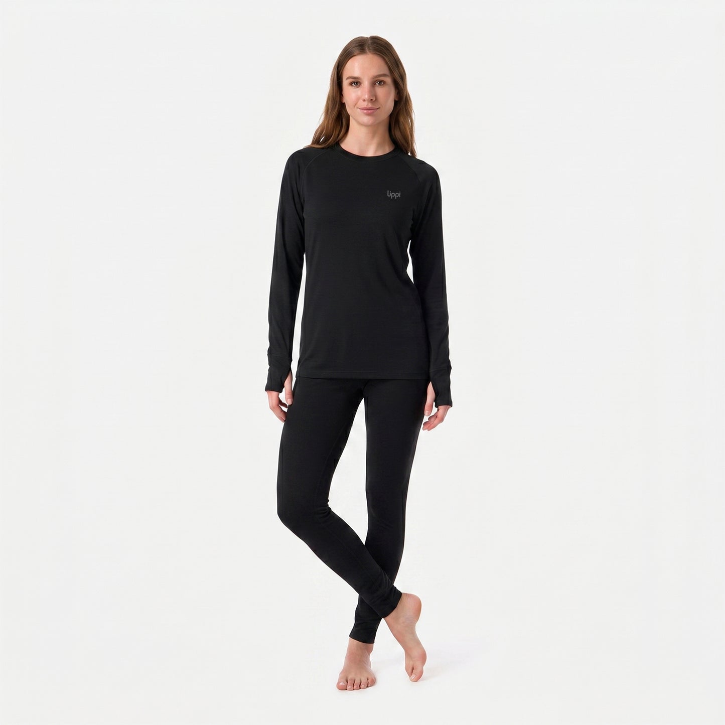 Primera Capa Mujer Skintec Warm Top Negro Lippi
