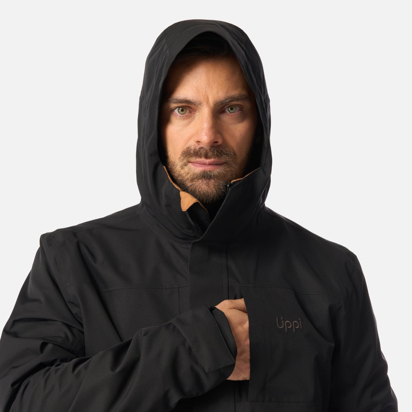 Chaqueta Hombre Tres Cruces Fusion-3 Hoody Jacket Negro Lippi