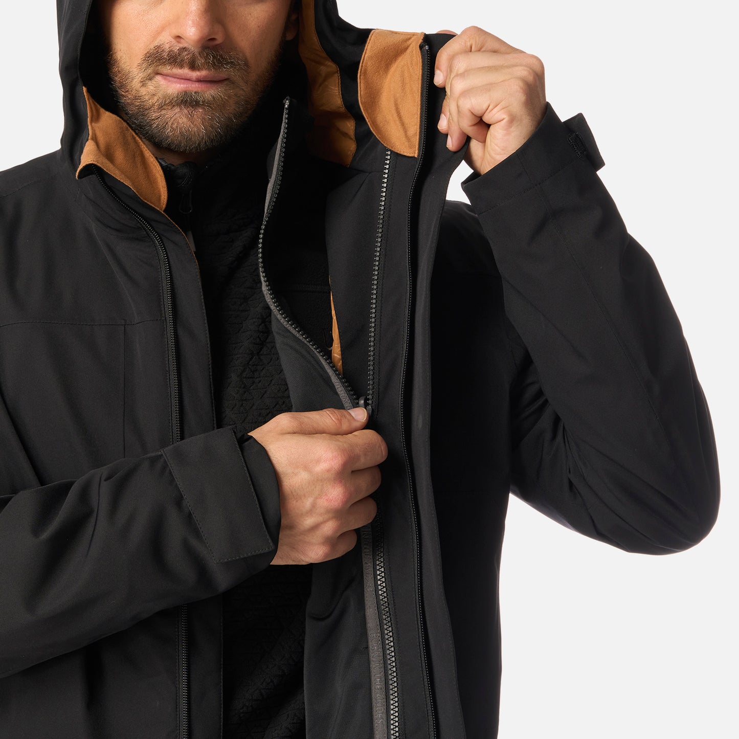 Chaqueta Hombre Tres Cruces Fusion-3 Hoody Jacket Negro Lippi
