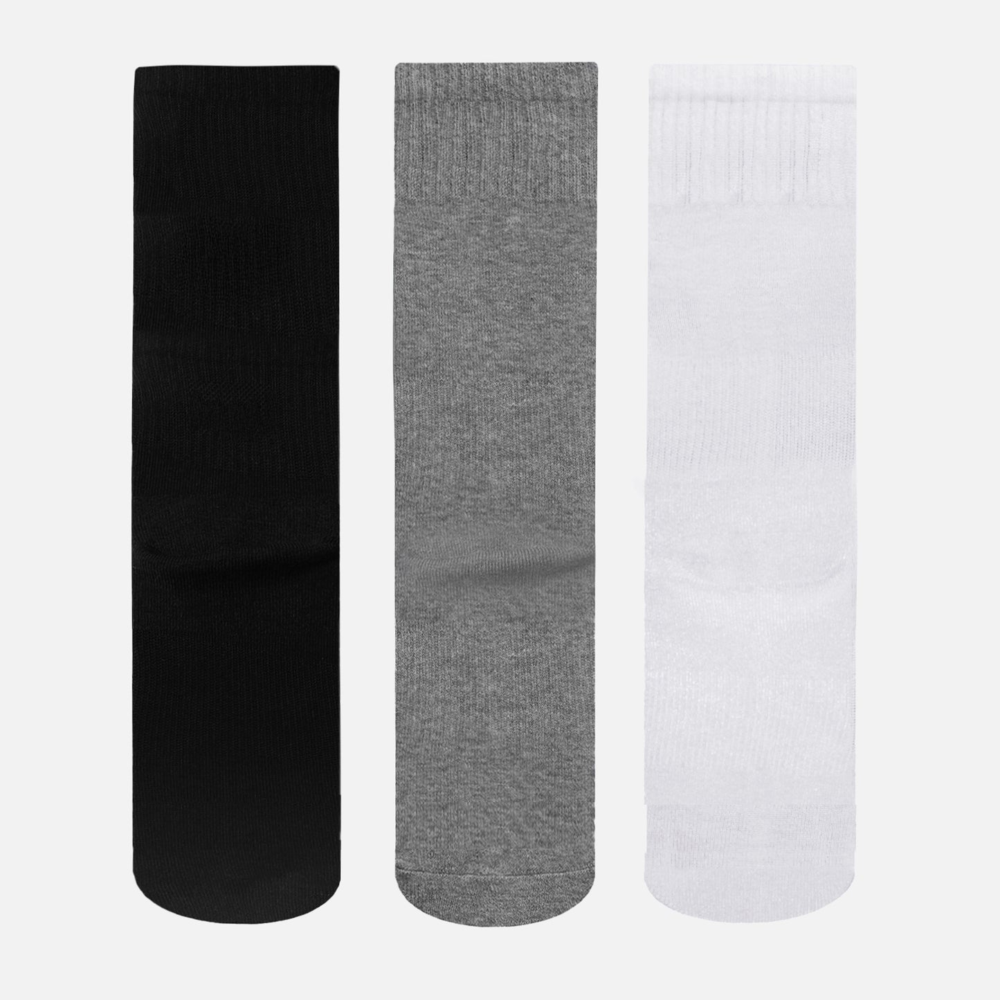 Calcetín Unisex Las Tres Puntas Pack Medio Negro / Gris / Blanco Haka Honu