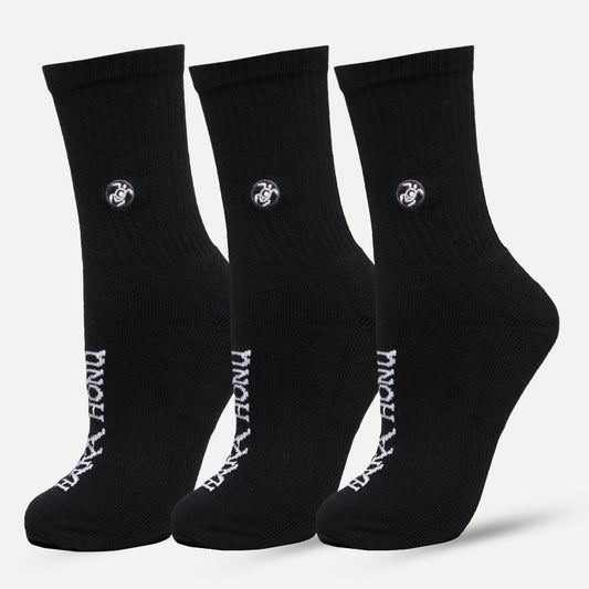 Calcetín Unisex Las Tres Puntas Pack Medio Negro Haka Honu
