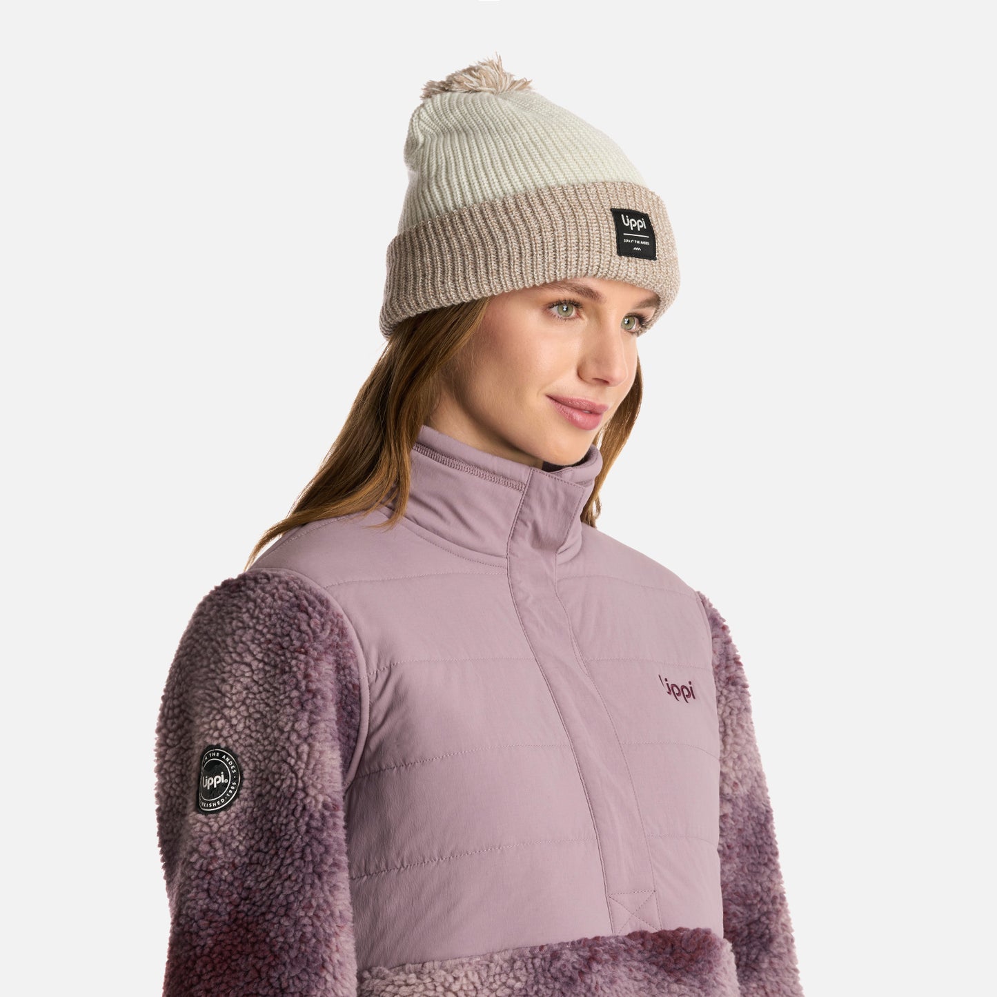Polar Mujer Glaciar Sherpa-pro 14 Zip Jacket Print Malva Lippi