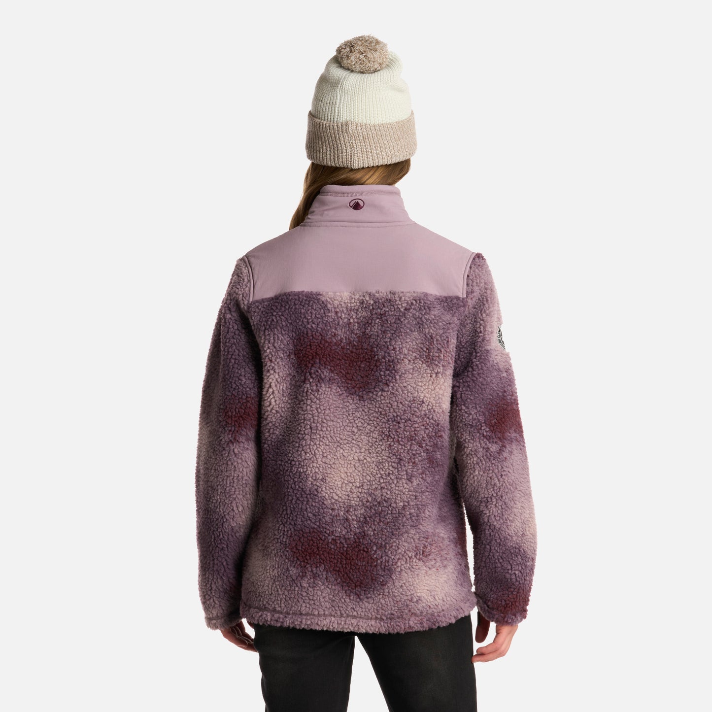 Polar Mujer Glaciar Sherpa-pro 14 Zip Jacket Print Malva Lippi