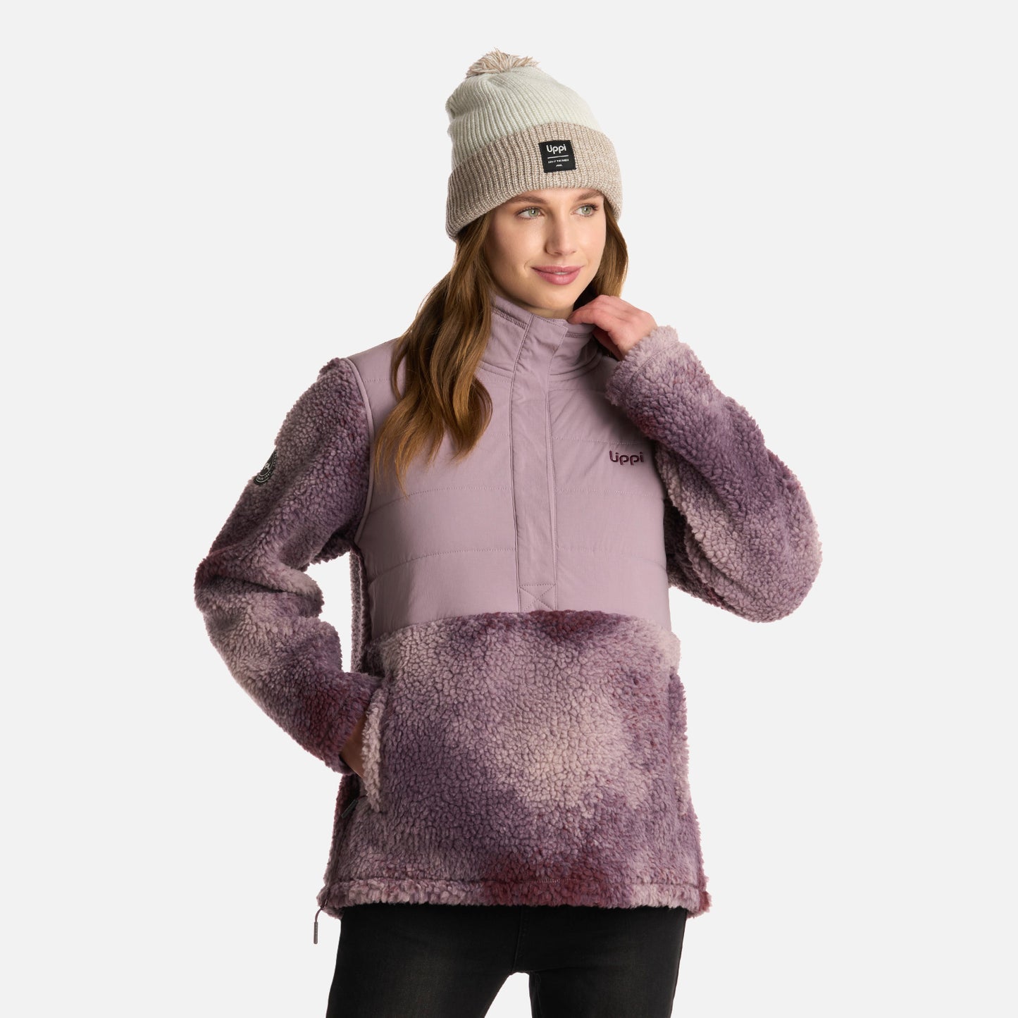 Polar Mujer Glaciar Sherpa-pro 14 Zip Jacket Print Malva Lippi
