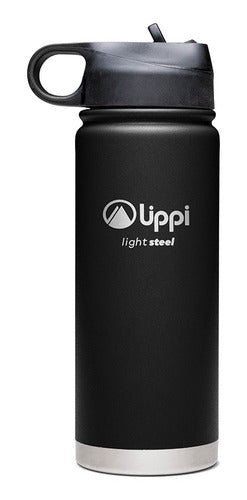 Botella Unisex Light Steel Sport Top Bottle 550 ML Negro Lippi